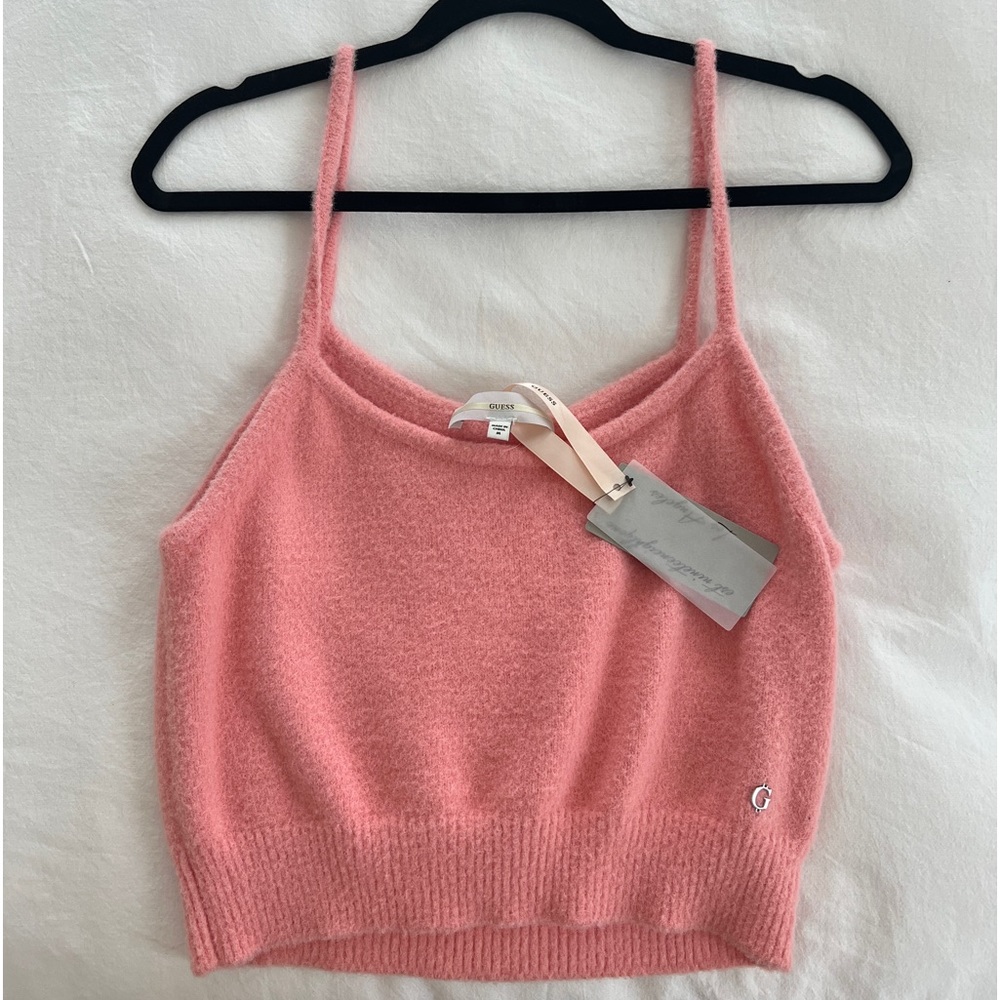 Pink Guess Crop Cami - women’s M NWT